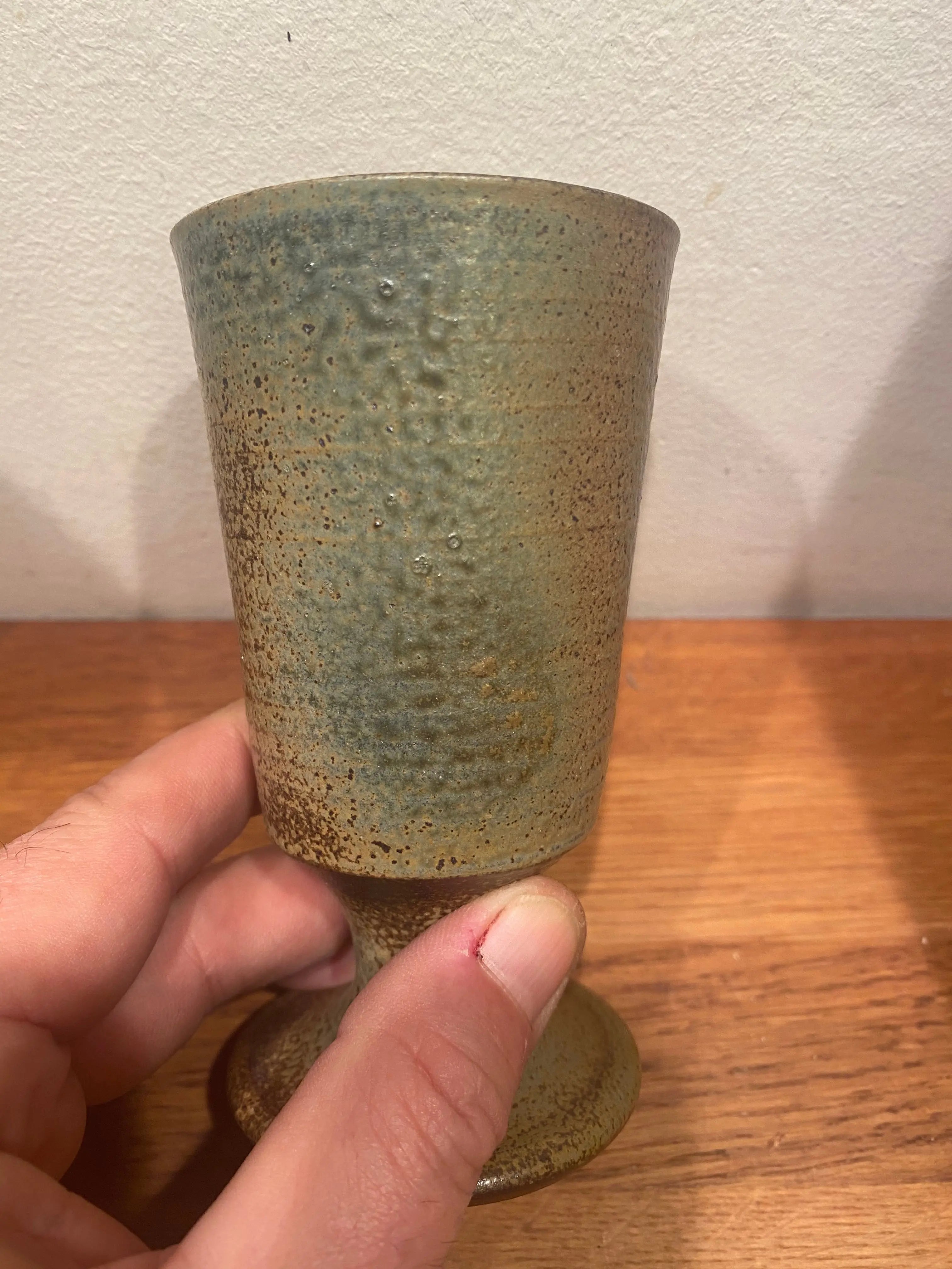 Céramique vintage signée, grès émaillé, milieu XX siècle, service à café et mazagrans Antiquités de France