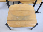 6 Chaises Vintage Martin Stoll Scandinave 60/70 Beige Piètement Noir-{{shop name}}