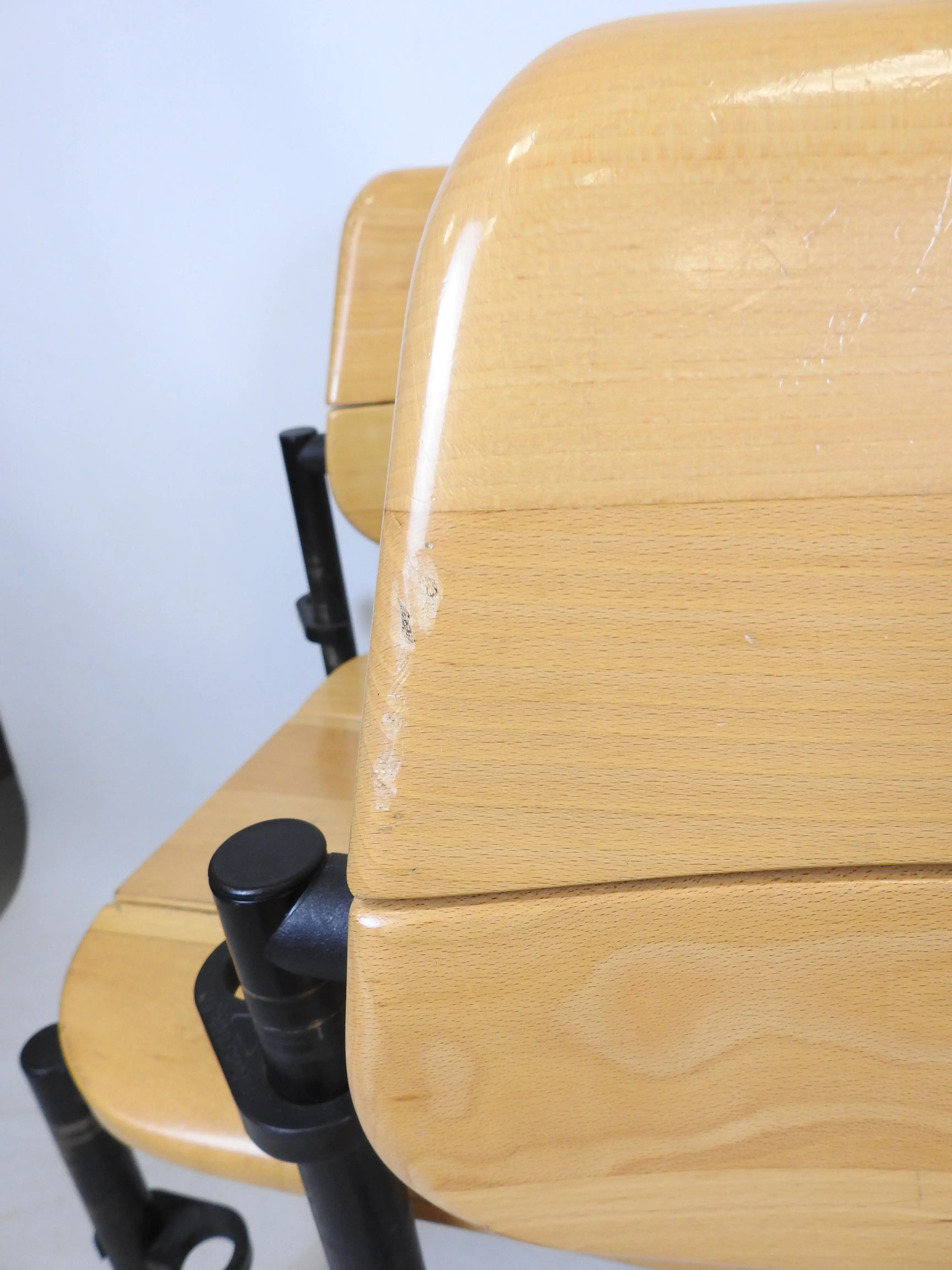 6 Chaises Vintage Martin Stoll Scandinave 60/70 Beige Piètement Noir-{{shop name}}