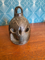 Lanterne ancienne signée Cornille, grès émaillé, terre du Berry. Antiquités de France