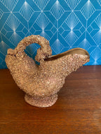 Verseuse ancienne, Céramique vintage, école Italienne Romacréa, des années 60 en grain doré. Antiquités de France