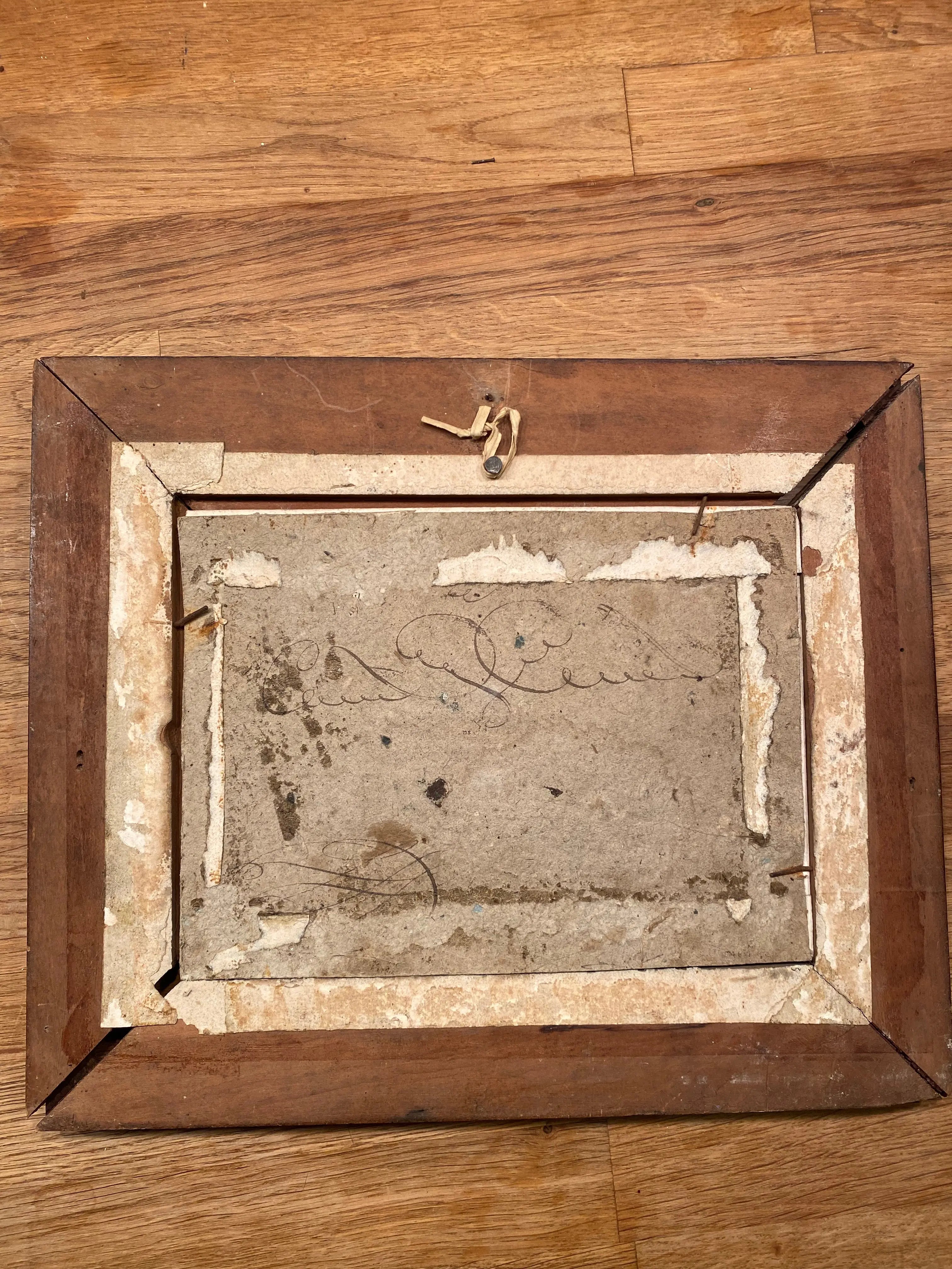 Gravure signée du XIXème siècle, encadrée, sous verre. Château de St Point en Soane et Loire.