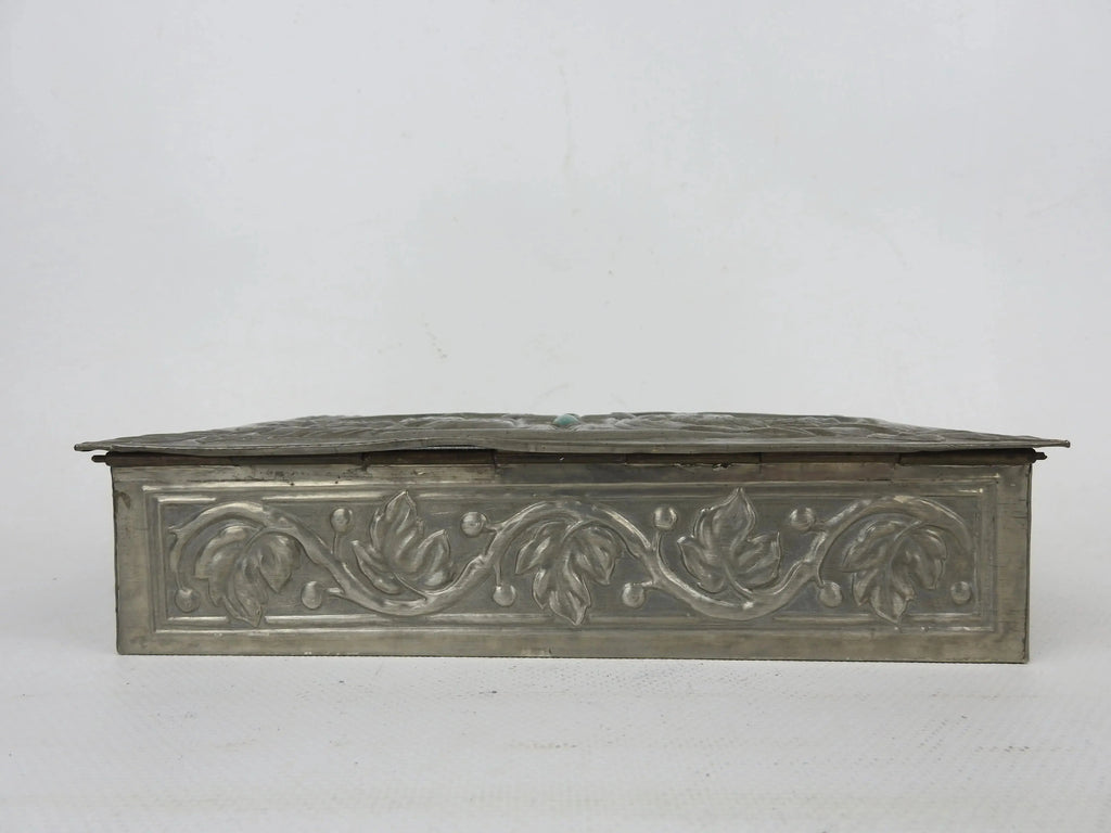 Boîte Étain Art Nouveau Alfred Daguet 25x15 cm Chimères Coffrage Bois-{{shop name}}