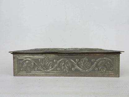 Boîte Étain Art Nouveau Alfred Daguet 25x15 cm Chimères Coffrage Bois-{{shop name}}