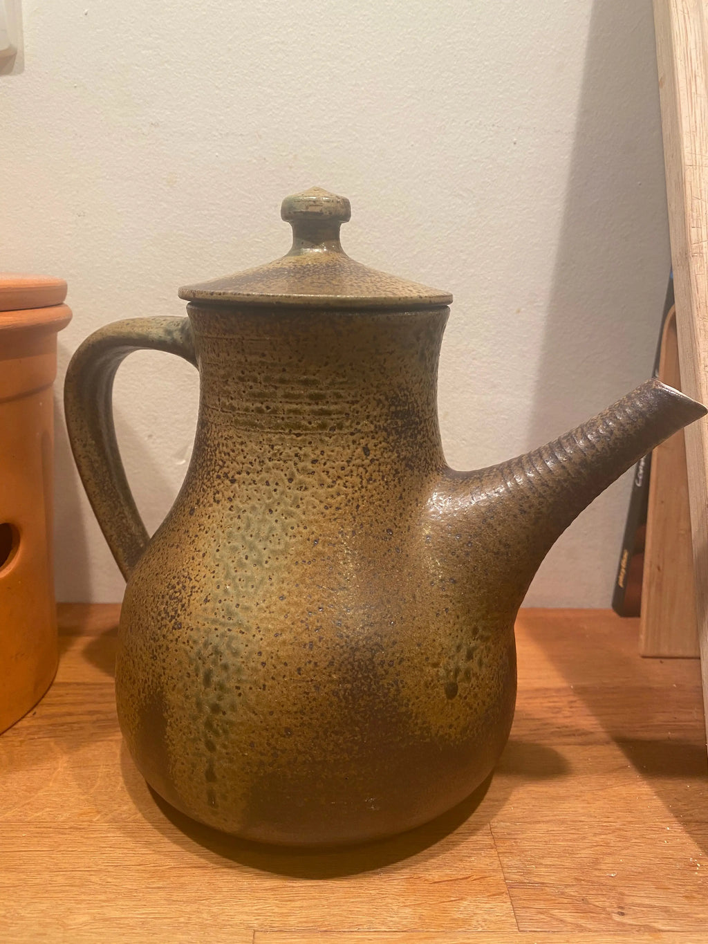 Céramique vintage signée, grès émaillé, milieu XX siècle, service à café et mazagrans Antiquités de France