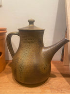 Céramique vintage signée, grès émaillé, milieu XX siècle, service à café et mazagrans Antiquités de France