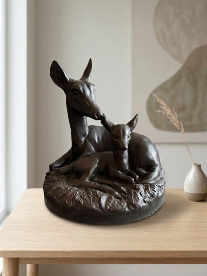 Sculpture animalière en bronze signée ORMOND et numérotée. Milieu XXème.