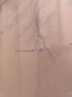 Portrait ancien signé Mestrallet, pastel des années 80, encadré sous verre, pièce unique Antiquités de France