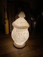 Pot à couvert ancien, Albâtre, d' époque art déco. Bel état. Antiquités de France