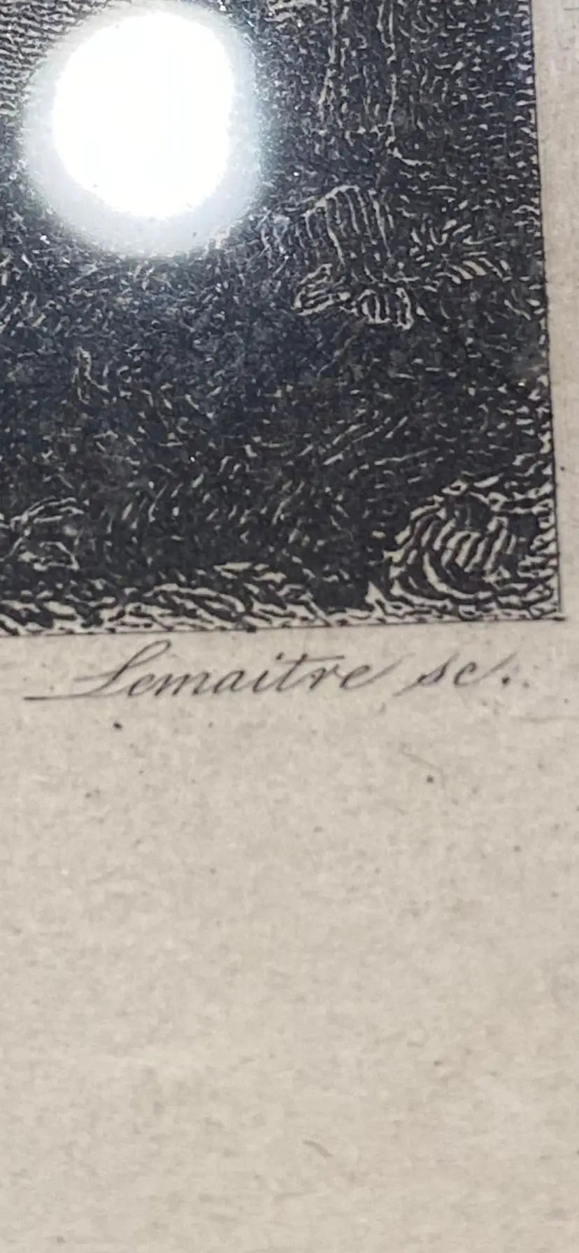 Gravure signée du XIXème siècle, encadrée, sous verre. Château de St Point en Soane et Loire. Antiquités de France