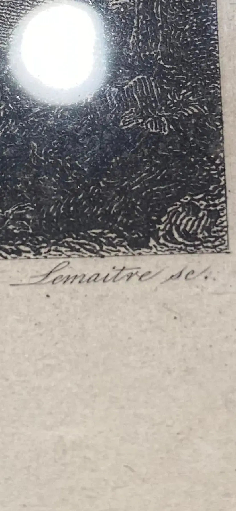 Gravure signée du XIXème siècle, encadrée, sous verre. Château de St Point en Soane et Loire. Antiquités de France