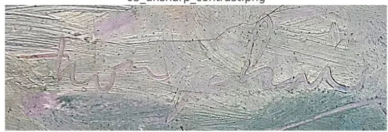 Tableau marine signé, huile sur toile des années 70/80, cadre en bois et baguette dorée. Antiquités de France