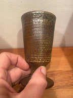 Céramique vintage signée, grès émaillé, milieu XX siècle, service à café et mazagrans Antiquités de France