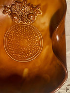 Coupe ancienne en grès, début XXème, coupe à fruits, repliée, rare. Antiquités de France