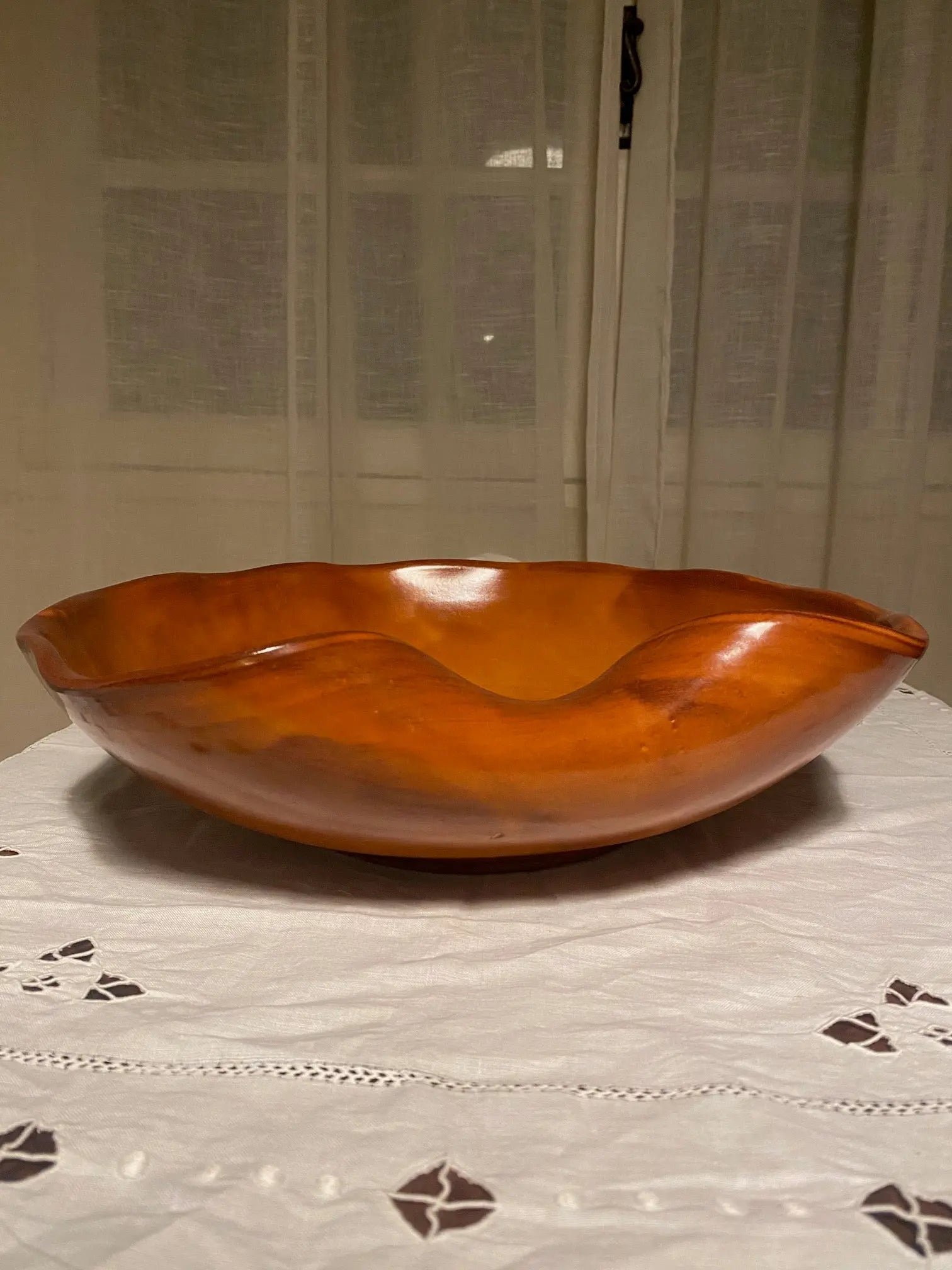 Coupe ancienne en grès, début XXème, coupe à fruits, repliée, rare. Antiquités de France