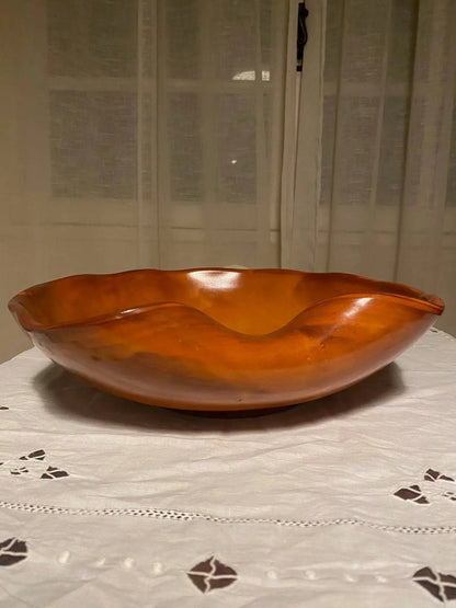 Coupe ancienne en grès, début XXème, coupe à fruits, repliée, rare. Antiquités de France