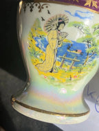 Lot tasses et sous-tasses Guy en porcelaine XIXème – décor Japonais irisé-{{shop name}}