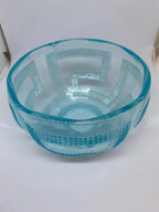 Petite coupe verre moulé Portieux – Art Déco, 10,5 cm diamètre, 7 cm haut, rare-{{shop name}}