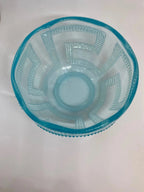 Petite coupe verre moulé Portieux – Art Déco, 10,5 cm diamètre, 7 cm haut, rare-{{shop name}}