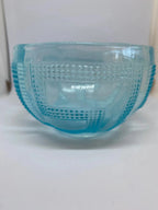 Petite coupe verre moulé Portieux – Art Déco, 10,5 cm diamètre, 7 cm haut, rare-{{shop name}}
