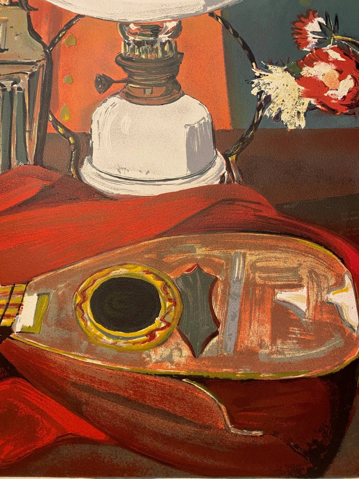 Lithographie Yves Brayer, signée, épreuve d'artiste, exposition de 1969, unique Antiquités de France