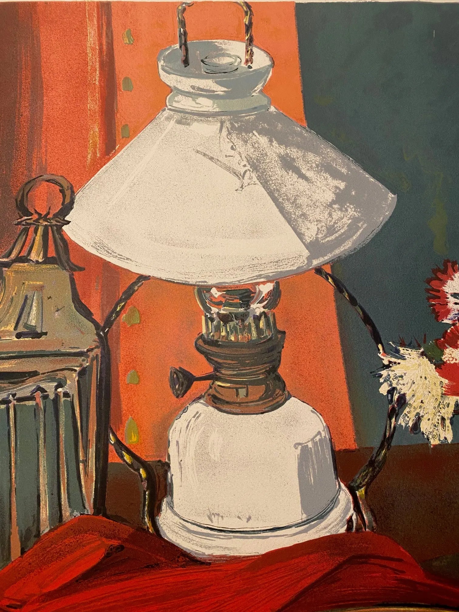 Lithographie Yves Brayer, signée, épreuve d'artiste, exposition de 1969, unique Antiquités de France