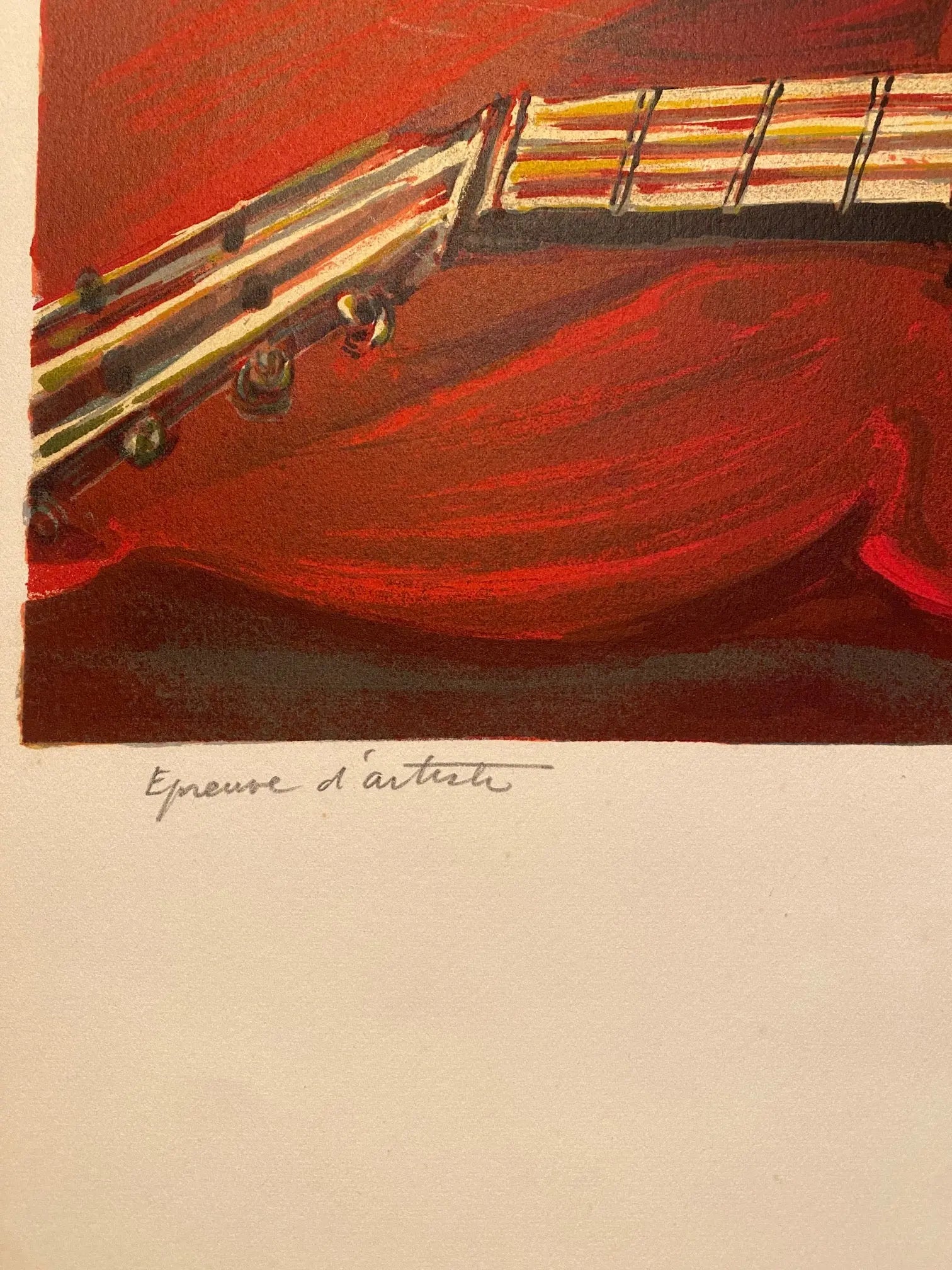 Lithographie Yves Brayer, signée, épreuve d'artiste, exposition de 1969, unique Antiquités de France