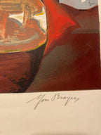 Lithographie Yves Brayer, signée, épreuve d'artiste, exposition de 1969, unique Antiquités de France