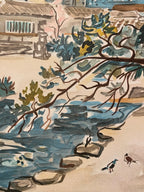 LITHOGRAPHIE ancienne Y. Brayer, signé, numéroté, 52/60, paysage du Japon, 1971. Antiquités de France