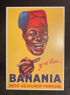 BANANIA, MEUNIER, PHOSCAO, AUBELS, 4 sous verre, 4 publicité sur carte postale. Antiquités de France