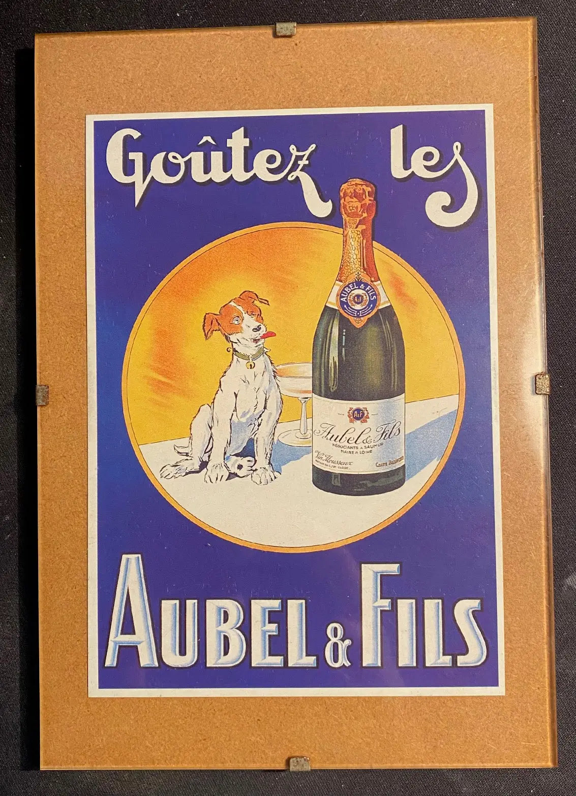BANANIA, MEUNIER, PHOSCAO, AUBELS, 4 sous verre, 4 publicité sur carte postale. Antiquités de France
