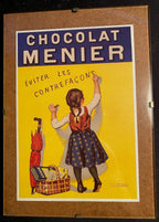 BANANIA, MEUNIER, PHOSCAO, AUBELS, 4 sous verre, 4 publicité sur carte postale. Antiquités de France