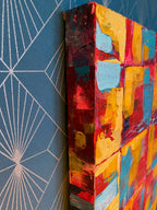 Art contemporain, Huile sur toile signée , inspirée du film Nikita, pièce unique. Par Zély. Antiquités de France