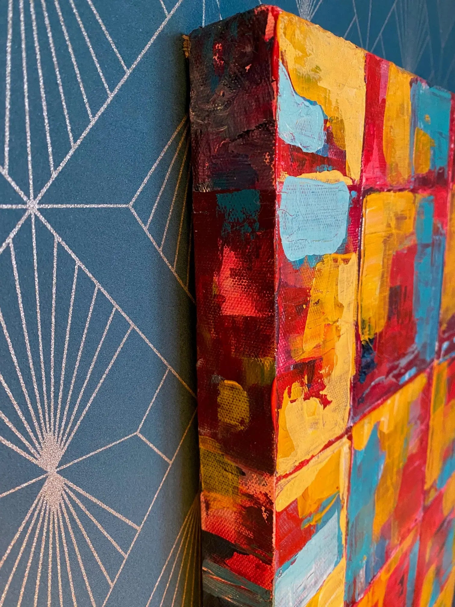 Art contemporain, Huile sur toile signée , inspirée du film Nikita, pièce unique. Par Zély. Antiquités de France