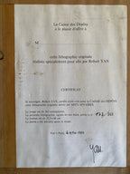 Lithographie marine signée Robert Yan 1982, numérotée, Bretagne, encadrée sous verre-{{shop name}}