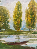 Tableau ancien signé F. Cochard, encadrée sous verre, du début XXème, peinte à l'Aquarelle. Antiquités de France