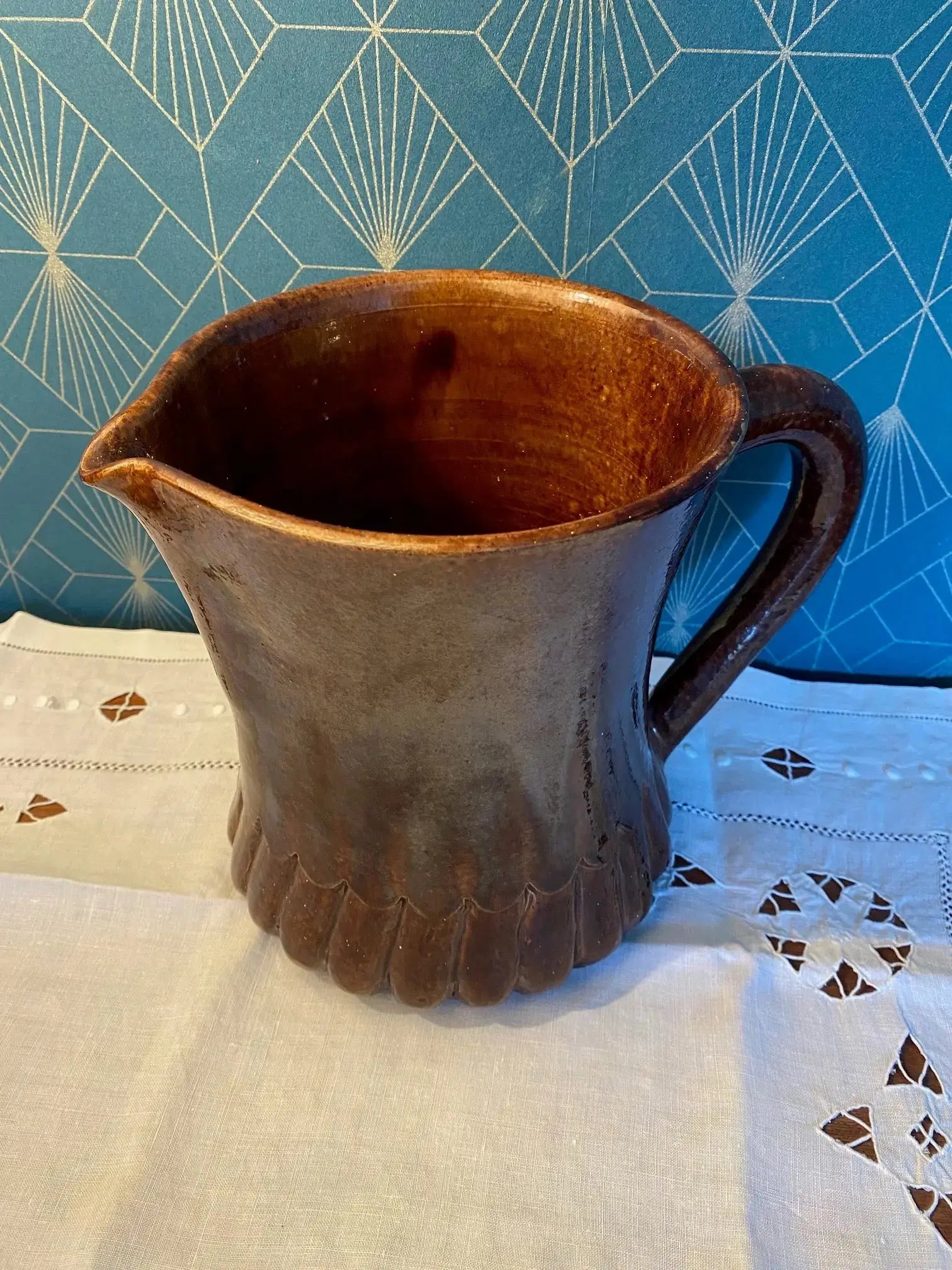 Pichet céramique Suzanne Ramié, Madoura années 60, rare 20cm-{{shop name}}