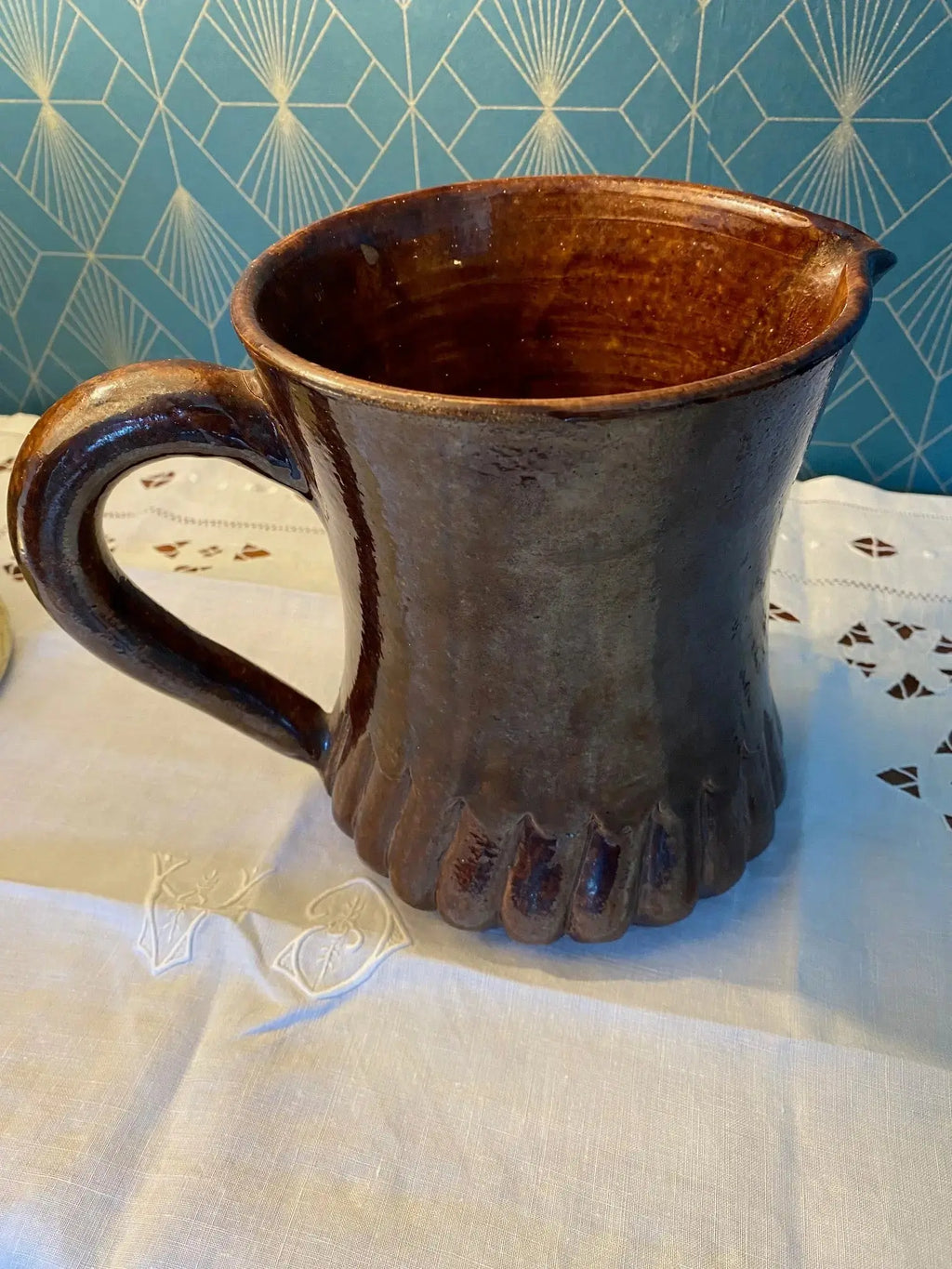Pichet céramique Suzanne Ramié, Madoura années 60, rare 20cm-{{shop name}}