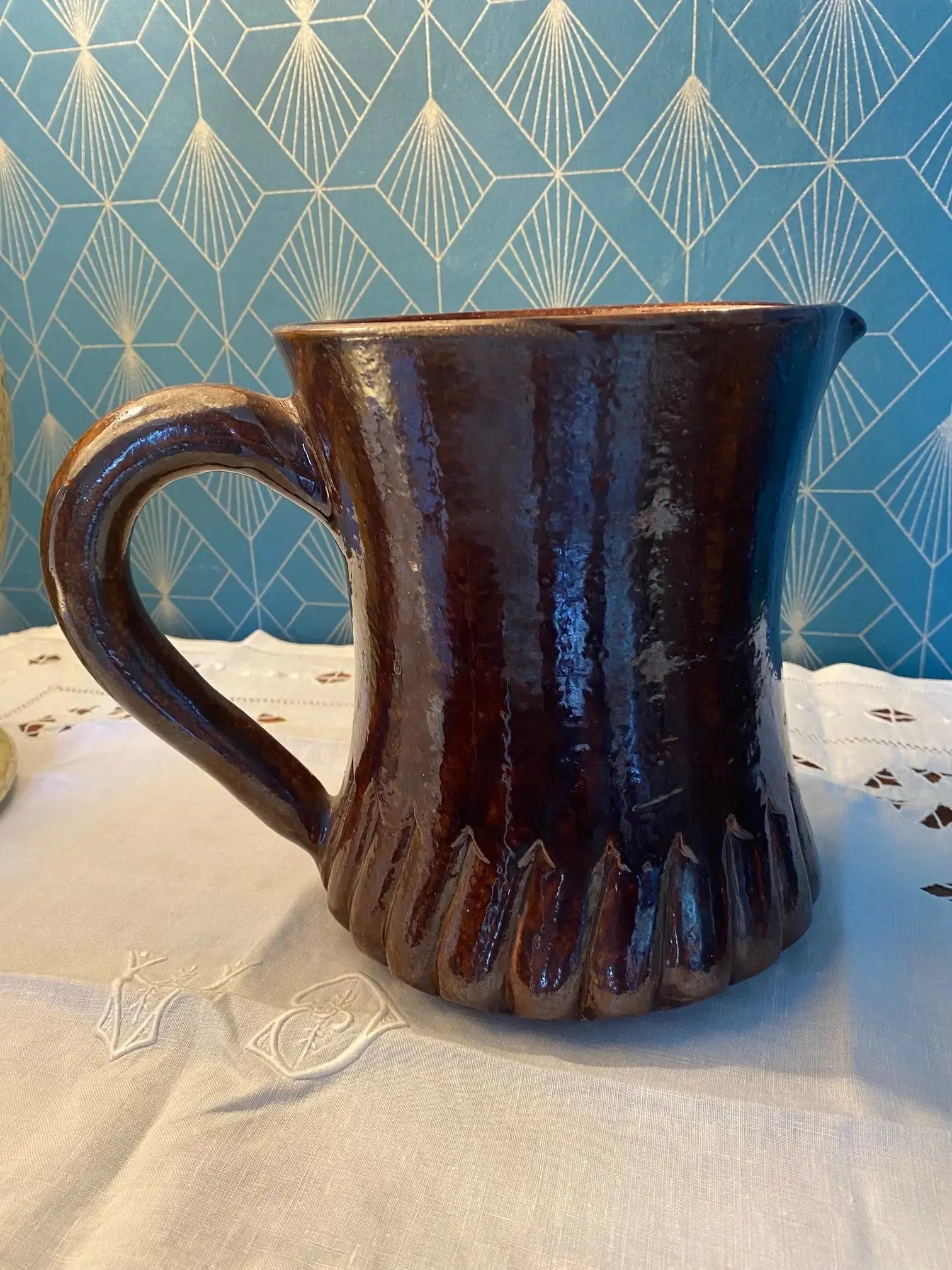 Pichet céramique Suzanne Ramié, Madoura années 60, rare 20cm-{{shop name}}