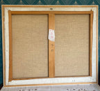 Huile sur toile signé marine, vue d'une plage, très lumineux. Années 80, encadré. Antiquités de France