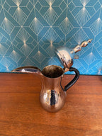 Grande cafetière Dallah Moyen-Orient – 30 cm, poignée cuir, estampillée, rare-{{shop name}}