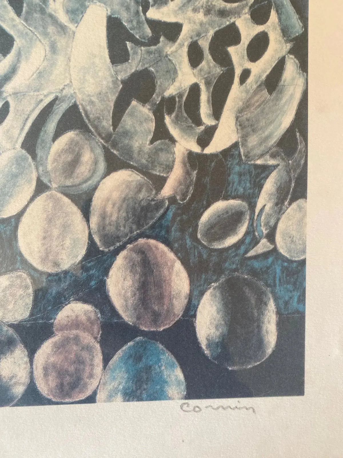 Lithographie signé Cornin, pour Jon Corka ( 1905-1992), pièce rare numérotée, encadrée et sous verre. Antiquités de France
