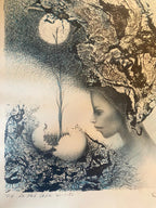 Lithographie ancienne signée, épreuve d'artiste, EDUARDO ROCA SALAZAR (CHOCO) .-{{shop name}}
