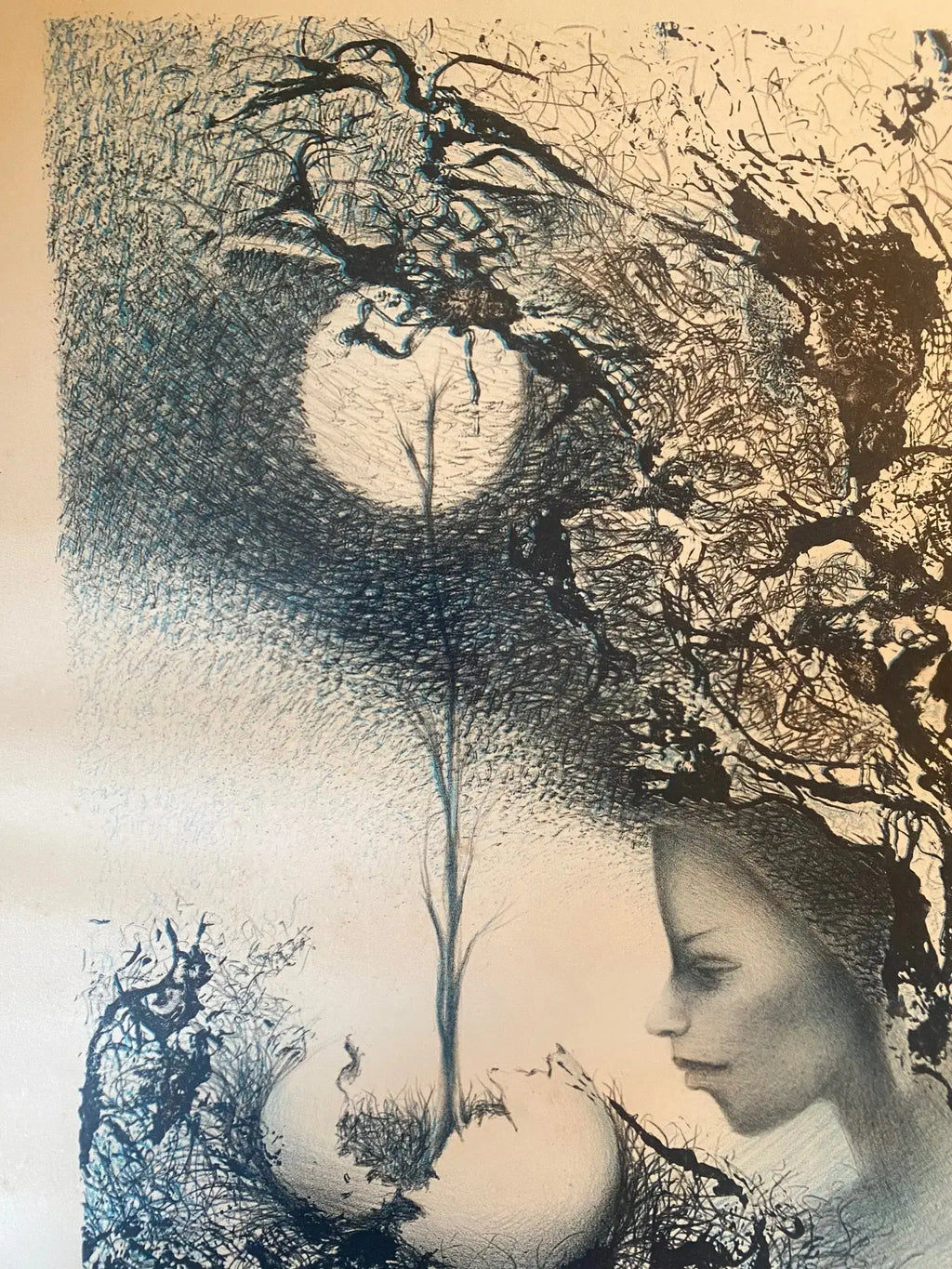 Lithographie ancienne signée, épreuve d'artiste, EDUARDO ROCA SALAZAR (CHOCO) .-{{shop name}}