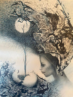 Lithographie ancienne signée, épreuve d'artiste, EDUARDO ROCA SALAZAR (CHOCO) .-{{shop name}}