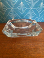 Cendrier en cristal signé Val St Lambert époque Art Déco-{{shop name}}