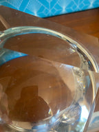 Cendrier en cristal signé Val St Lambert époque Art Déco-{{shop name}}