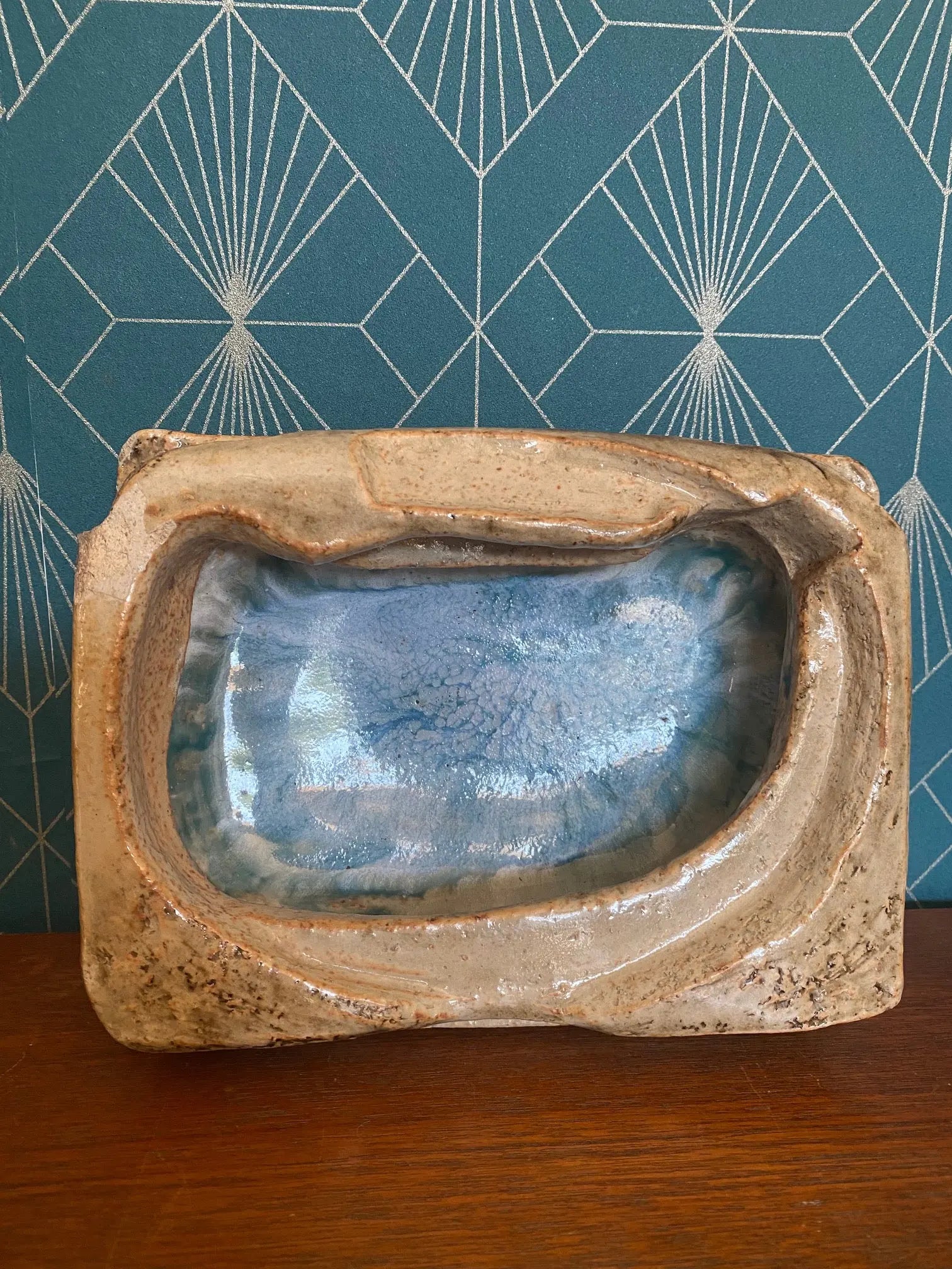 Vide poche en grès, attribué à , BARBARA DELFOSSE, céramique ancienne, raku. Antiquités de France