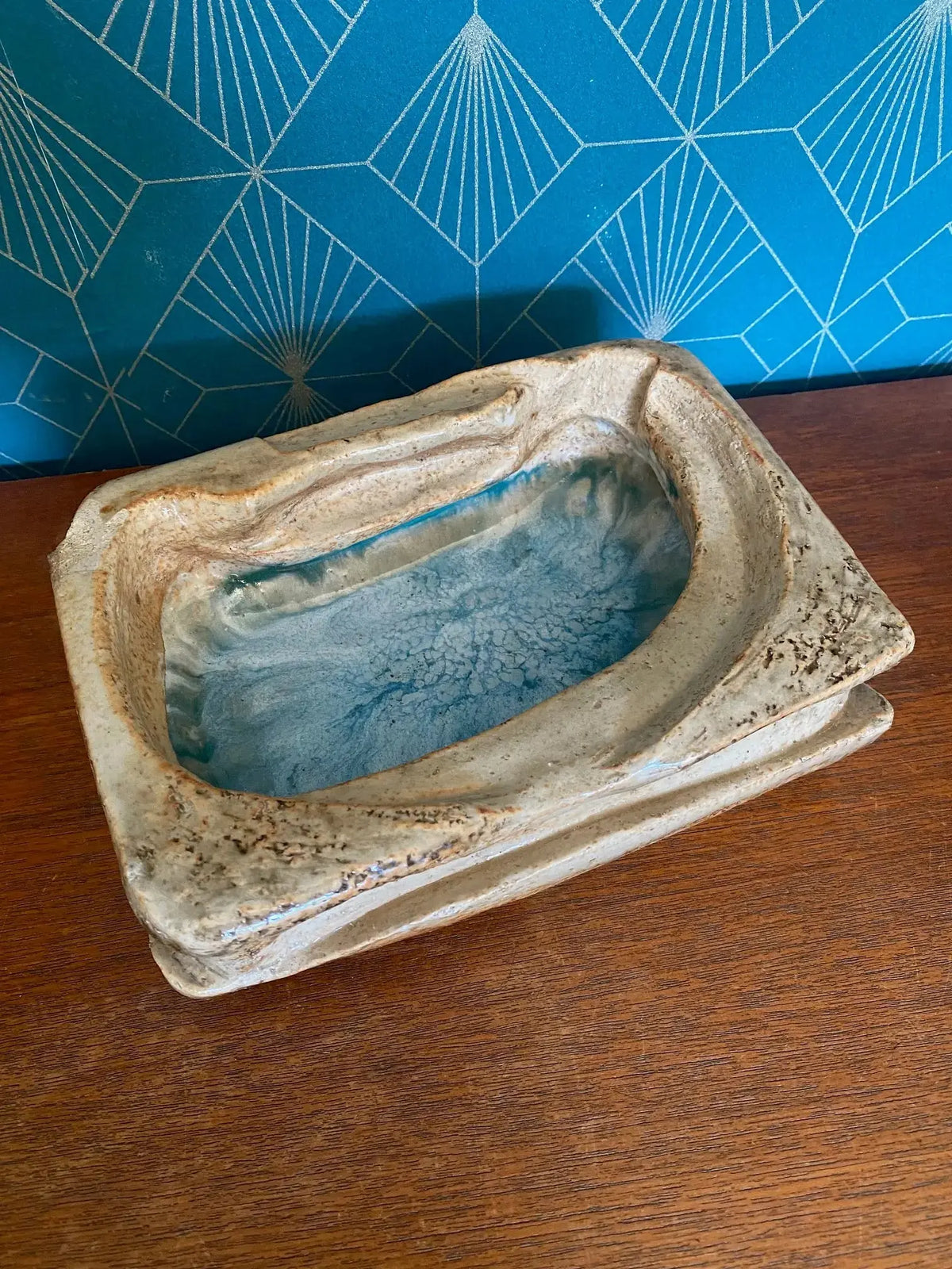 Vide poche en grès, attribué à , BARBARA DELFOSSE, céramique ancienne, raku. Antiquités de France