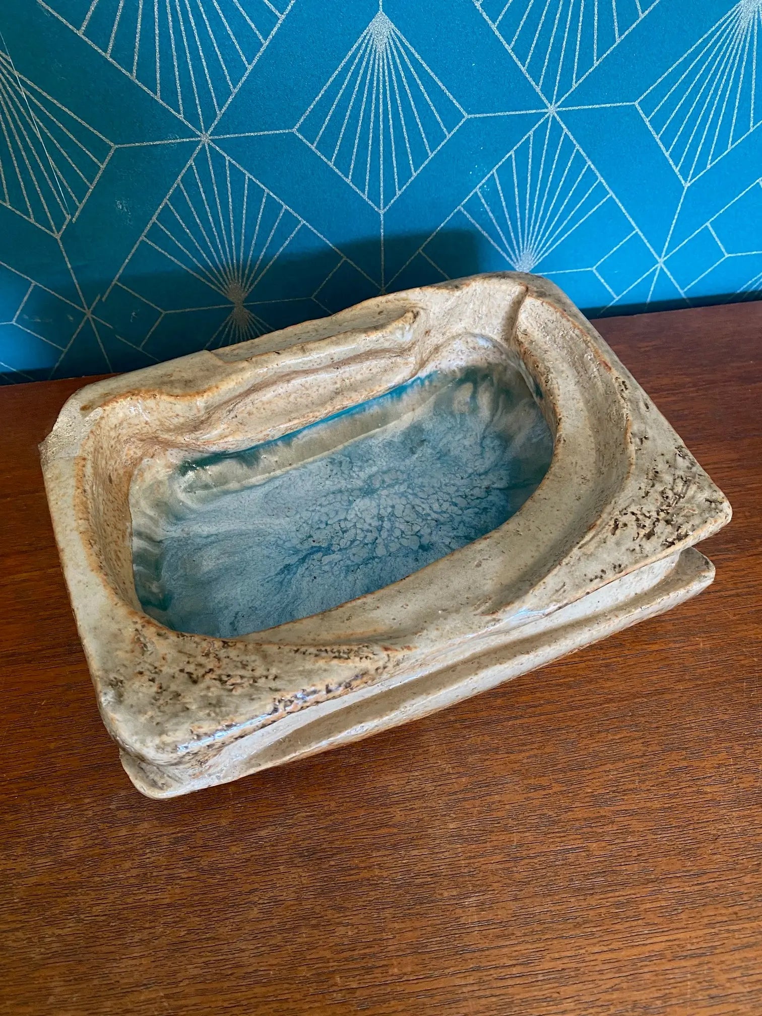 Vide poche en grès, attribué à , BARBARA DELFOSSE, céramique ancienne, raku. Antiquités de France